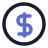 Icon Outline Blue Solution Financial